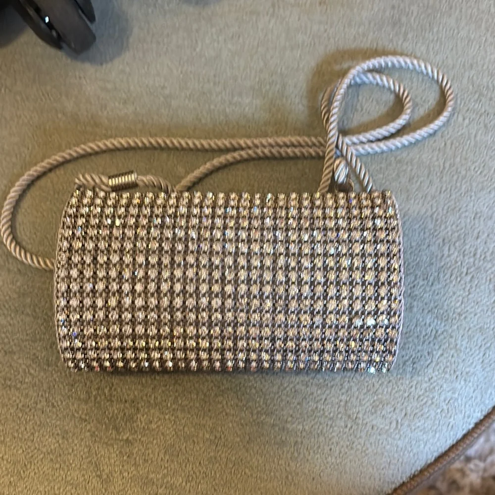 Glamorous Silver Rhinestone Clutch - Picture 4 of 5